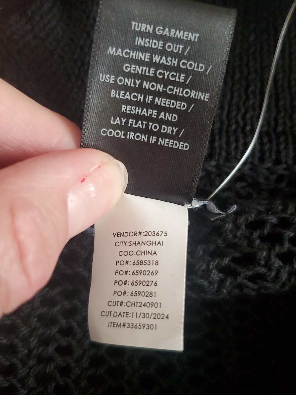 *NWT* Hot Topic'S Black Open-Knit Collared Button Cardigan - Picture 13 of 14
